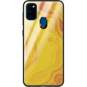 Защитный чехол BoxFace Glossy Panel Samsung Galaxy M30s Yellow Marble