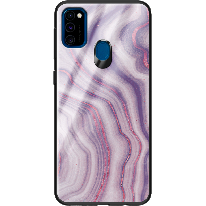 Защитный чехол BoxFace Glossy Panel Samsung Galaxy M30s Purple Marble