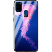 Защитный чехол BoxFace Glossy Panel Samsung Galaxy M30s Jellyfish