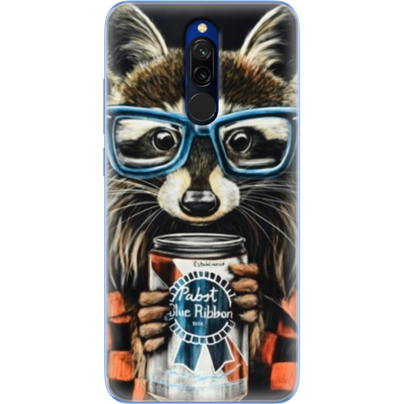 Чехол Uprint Xiaomi Redmi 8 Енот с банкой