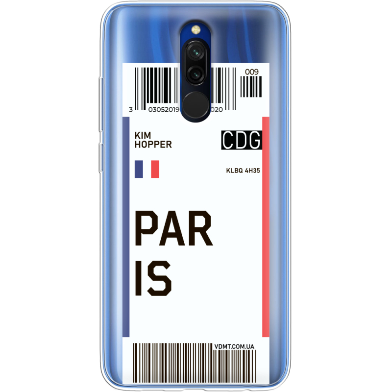 Прозрачный чехол Uprint Xiaomi Redmi 8 Ticket Paris