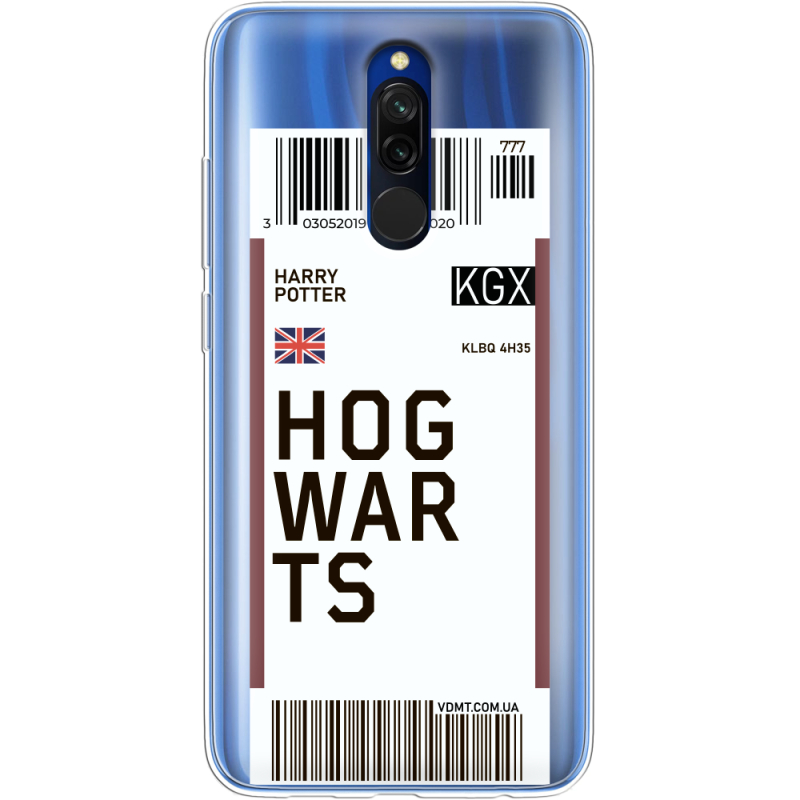 Прозрачный чехол Uprint Xiaomi Redmi 8 Ticket Hogwarts