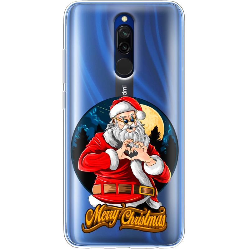 Прозрачный чехол Uprint Xiaomi Redmi 8 Cool Santa