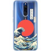 Прозрачный чехол Uprint Xiaomi Redmi 8 Большая волна в Канагаве