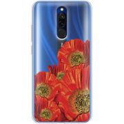 Прозрачный чехол Uprint Xiaomi Redmi 8 Red Poppies