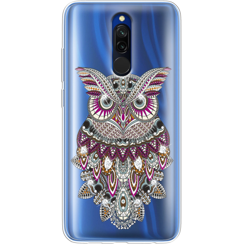 Чехол со стразами Xiaomi Redmi 8 Owl