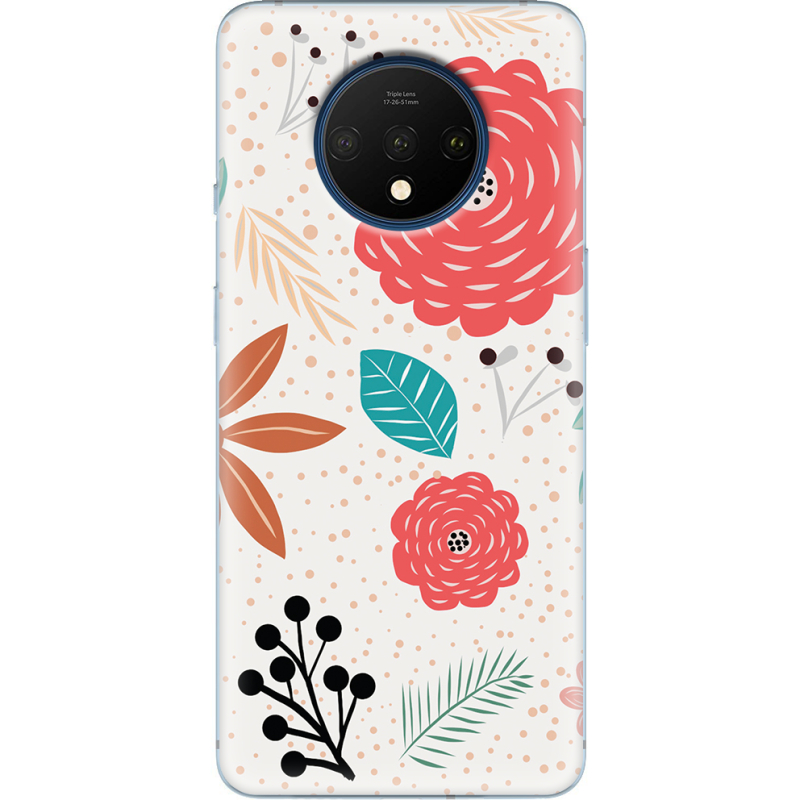 Чехол Uprint OnePlus 7T Line Flowers