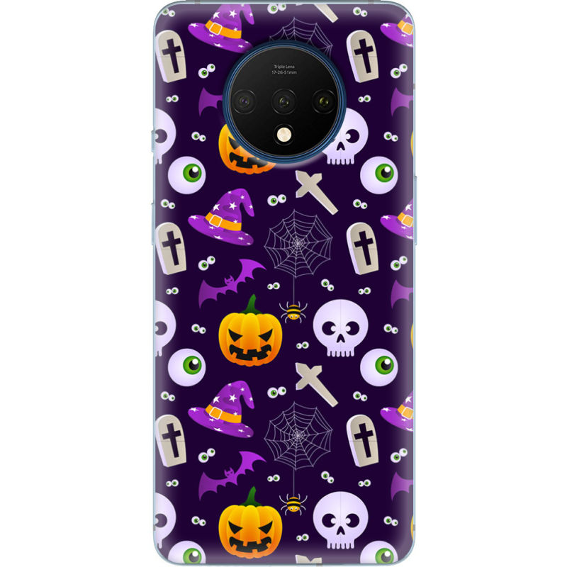 Чехол Uprint OnePlus 7T Halloween Purple Mood