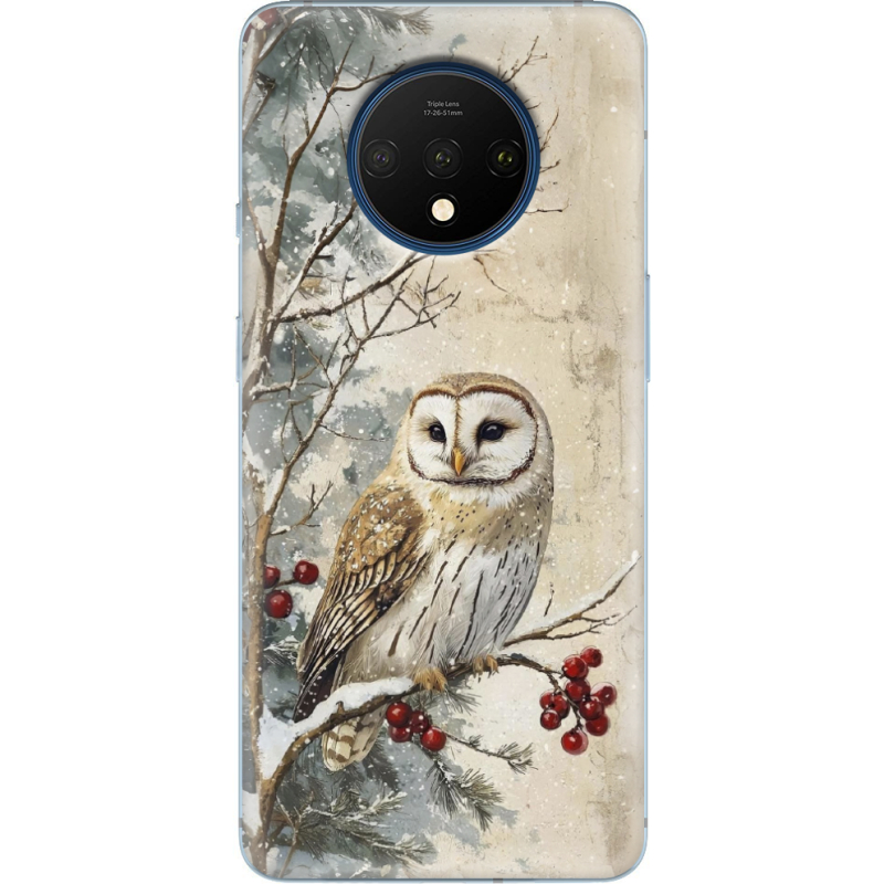Чехол Uprint OnePlus 7T Christmas Owl