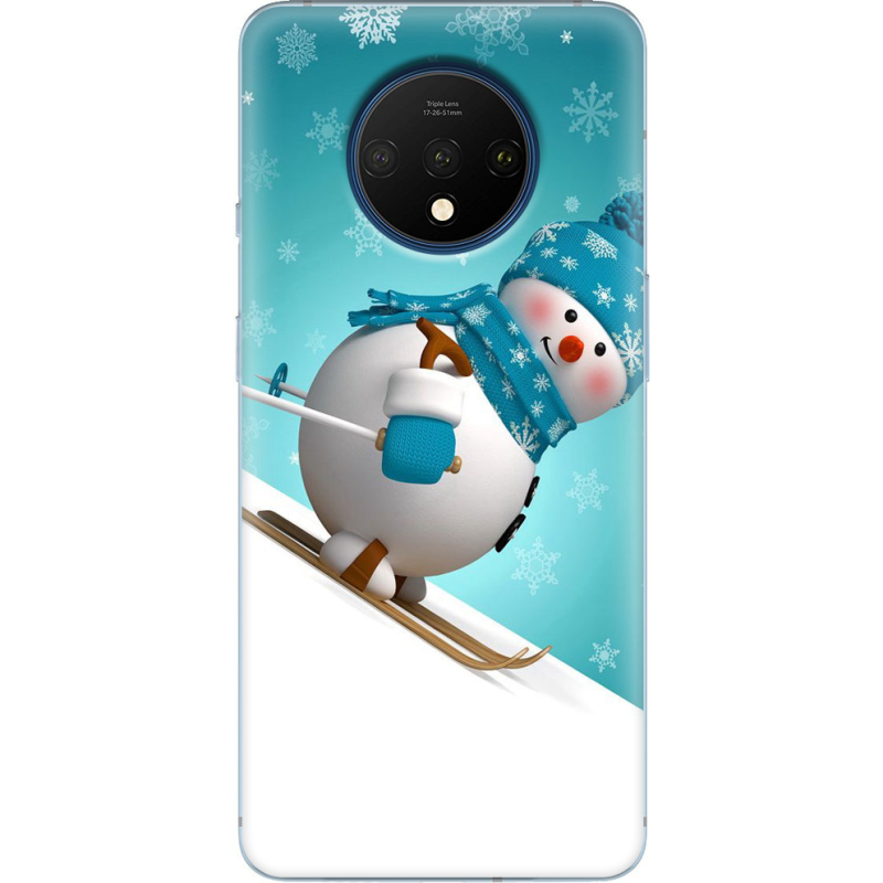 Чехол Uprint OnePlus 7T Skier Snowman