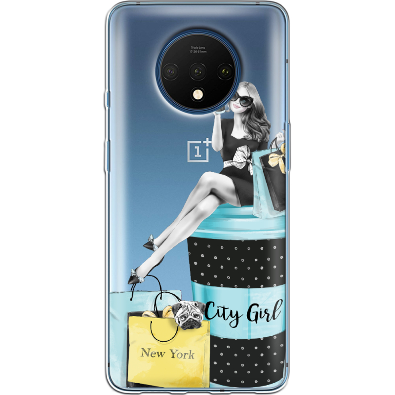 Прозрачный чехол Uprint OnePlus 7T City Girl