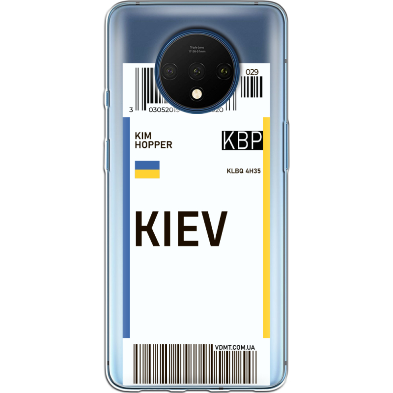 Прозрачный чехол Uprint OnePlus 7T Ticket Kiev