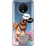 Прозрачный чехол Uprint OnePlus 7T Super Mama and Daughter