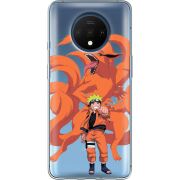 Прозрачный чехол Uprint OnePlus 7T Naruto and Kurama