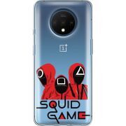 Прозрачный чехол Uprint OnePlus 7T siquid game люди в красном