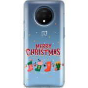 Прозрачный чехол Uprint OnePlus 7T Merry Christmas