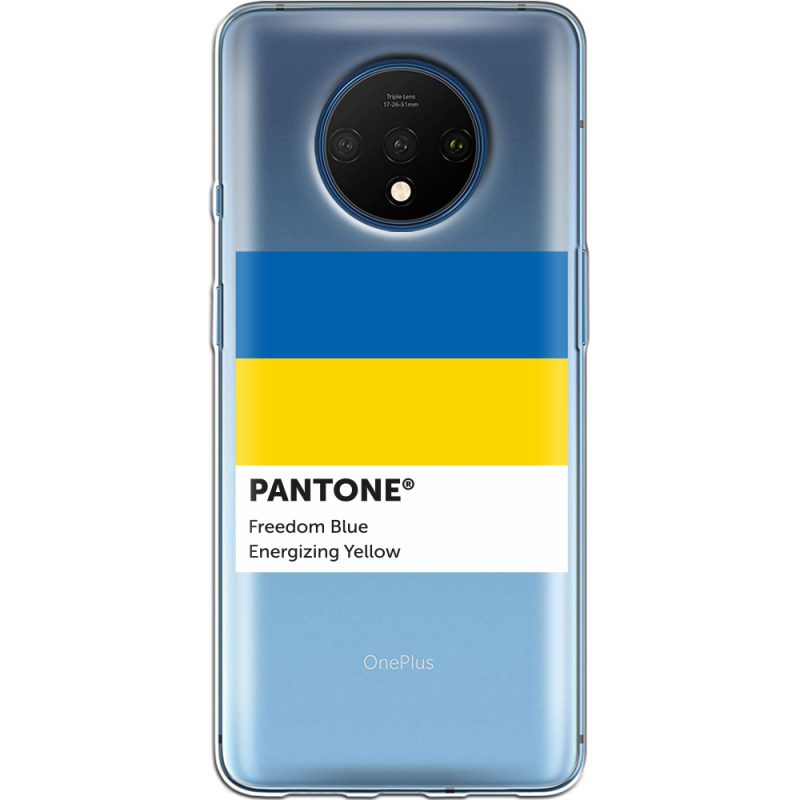 Прозрачный чехол Uprint OnePlus 7T Pantone вільний синій