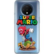 Прозрачный чехол Uprint OnePlus 7T Super Mario