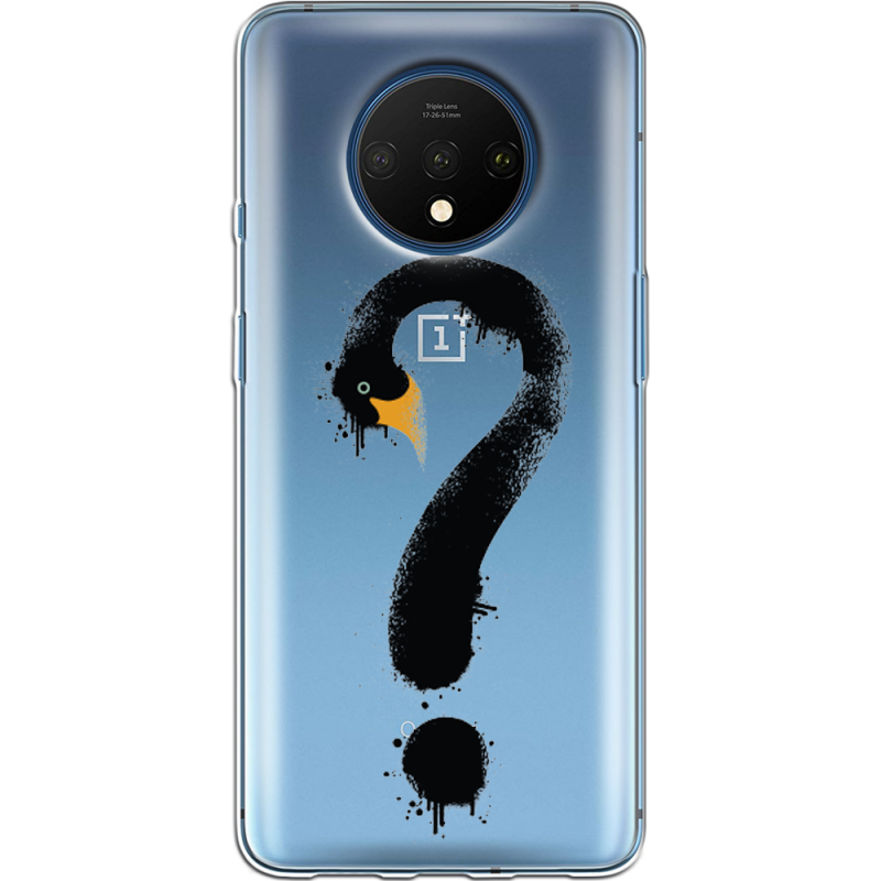 Прозрачный чехол Uprint OnePlus 7T Swan question