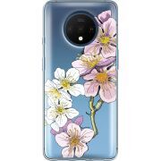 Прозрачный чехол Uprint OnePlus 7T Cherry Blossom
