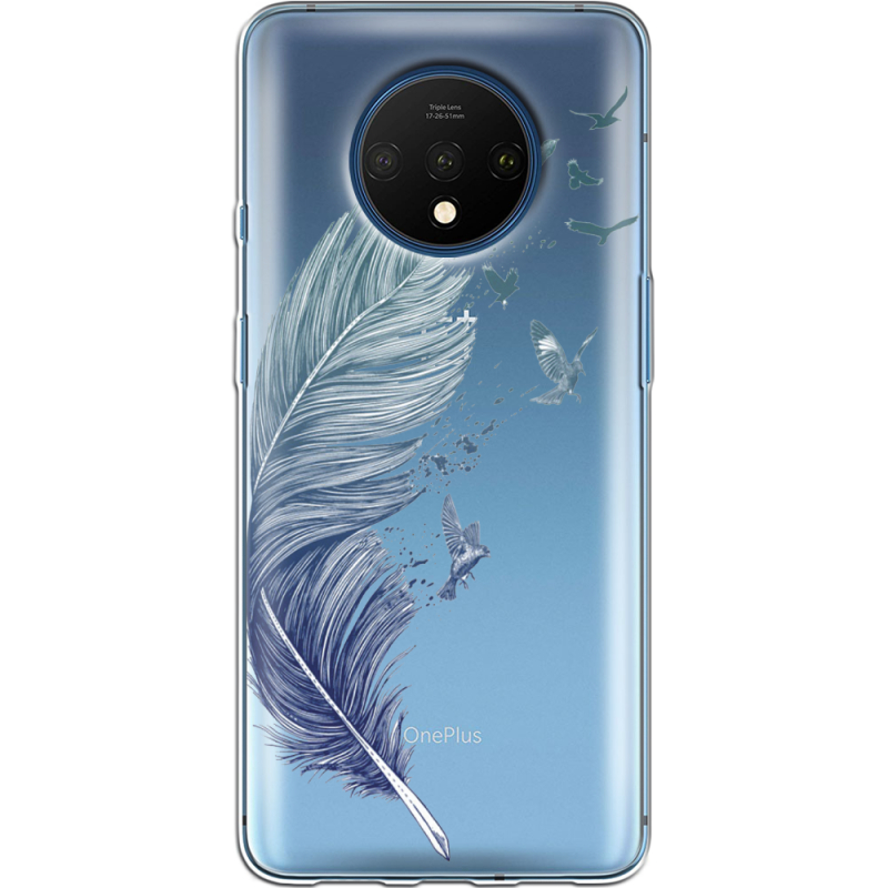 Прозрачный чехол Uprint OnePlus 7T Feather