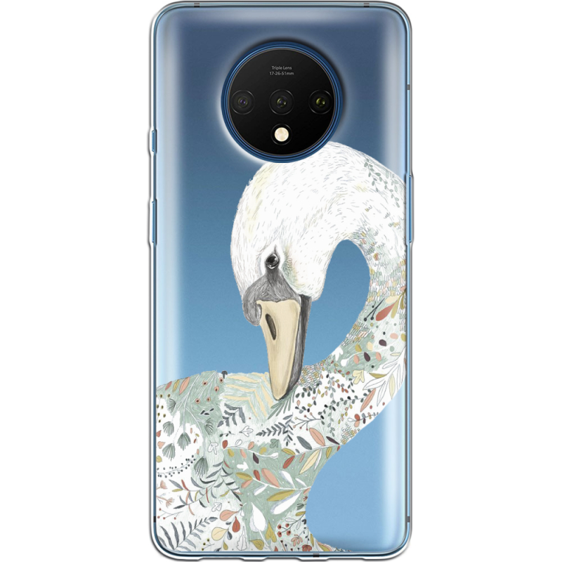 Прозрачный чехол Uprint OnePlus 7T Swan