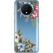 Прозрачный чехол Uprint OnePlus 7T Floral