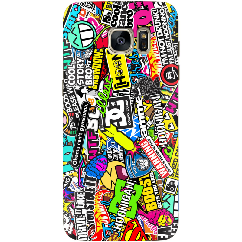 Чехол Uprint Samsung G930 Galaxy S7 Multicolored Inscriptions