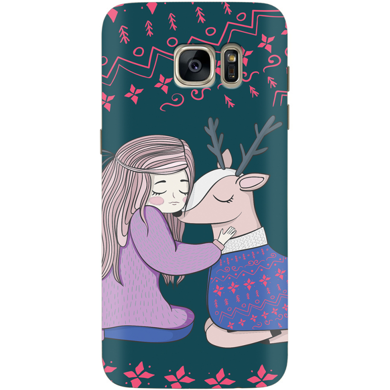 Чехол Uprint Samsung G930 Galaxy S7 Girl and deer