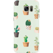 Чехол Uprint Samsung G930 Galaxy S7 L-green Cacti