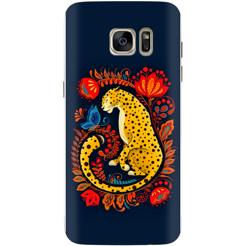 Чехол Uprint Samsung G930 Galaxy S7 Petrykivka Leopard