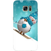 Чехол Uprint Samsung G930 Galaxy S7 Skier Snowman
