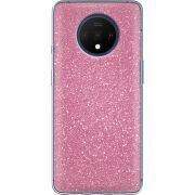 Чехол с блёстками OnePlus 7T Розовый