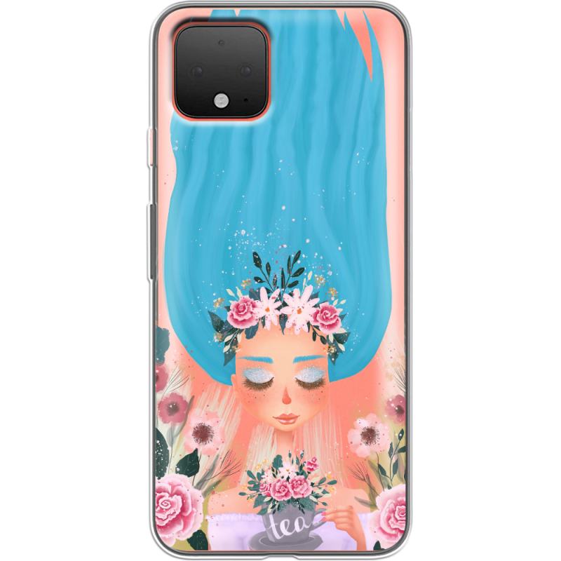 Прозрачный чехол Uprint Google Pixel 4 Blue Hair