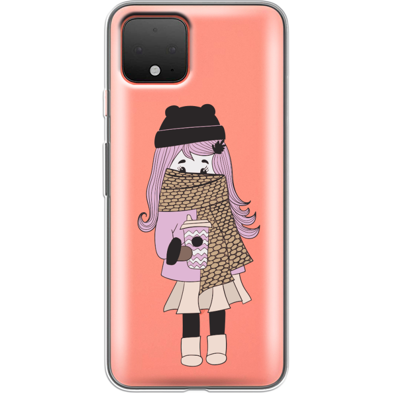 Прозрачный чехол Uprint Google Pixel 4 Winter Morning Girl