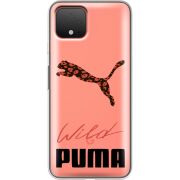 Прозрачный чехол Uprint Google Pixel 4 Wild Cat