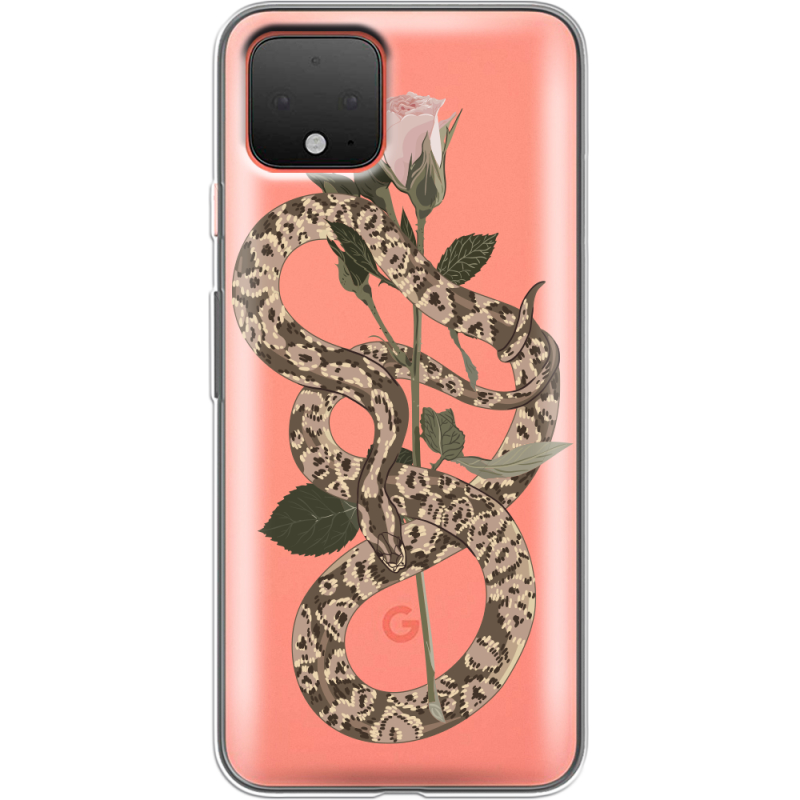 Прозрачный чехол Uprint Google Pixel 4 Glamor Snake