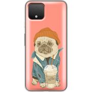 Прозрачный чехол Uprint Google Pixel 4 Dog Coffeeman