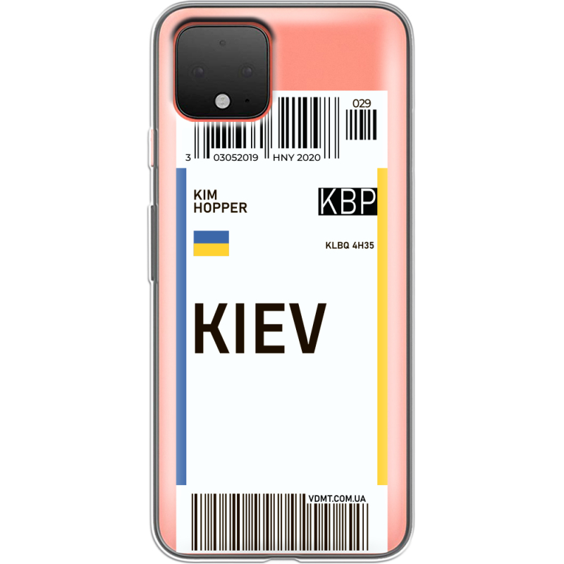 Прозрачный чехол Uprint Google Pixel 4 Ticket Kiev