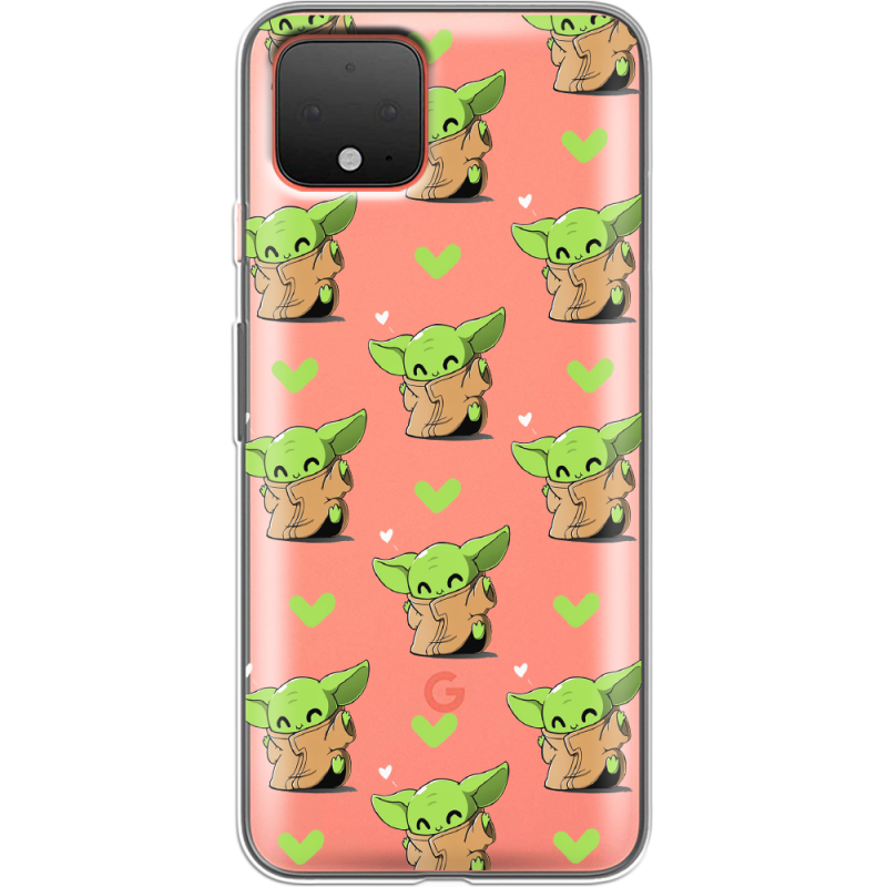 Прозрачный чехол Uprint Google Pixel 4 Pattern Baby Yoda