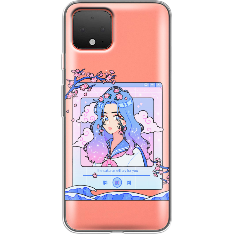 Прозрачный чехол Uprint Google Pixel 4 The Sakuras Will Cry For You