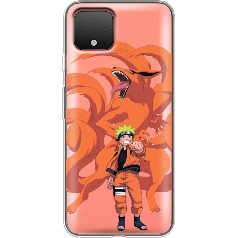 Прозрачный чехол Uprint Google Pixel 4 Naruto and Kurama