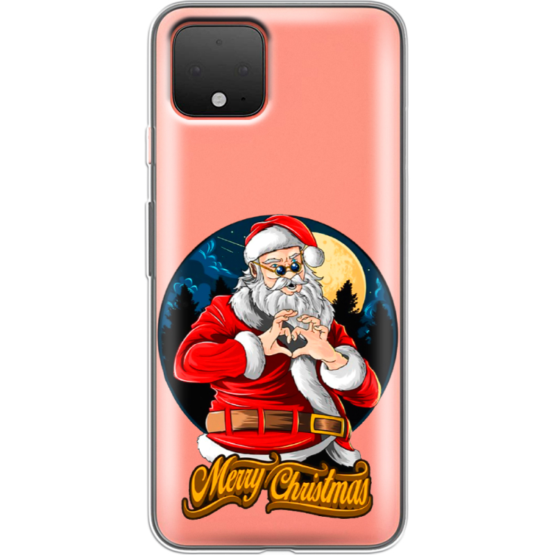 Прозрачный чехол Uprint Google Pixel 4 Cool Santa