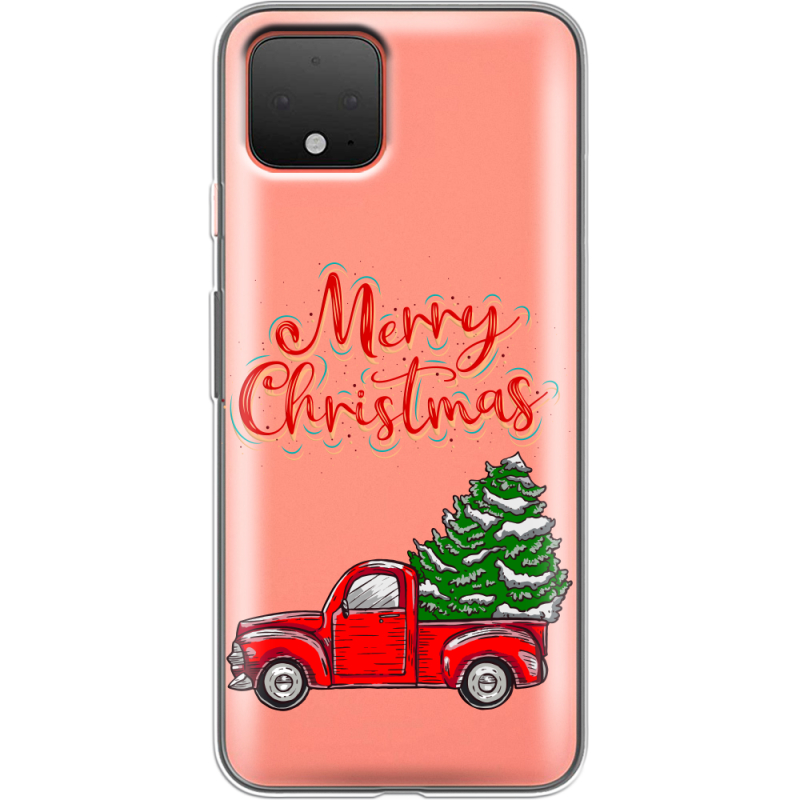 Прозрачный чехол Uprint Google Pixel 4 Holiday Car