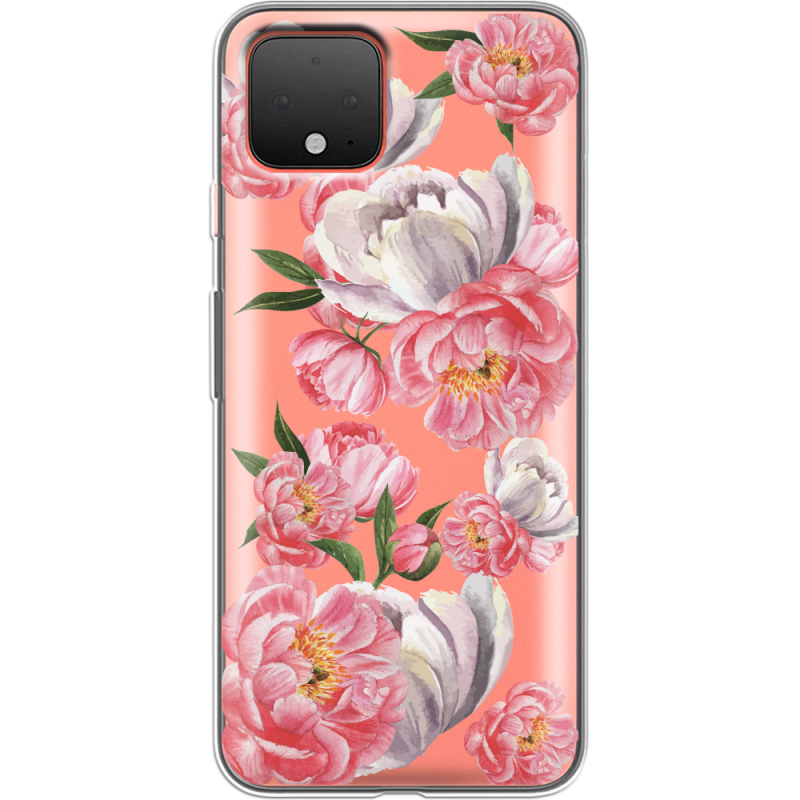 Прозрачный чехол Uprint Google Pixel 4 Peony Watercolor Style