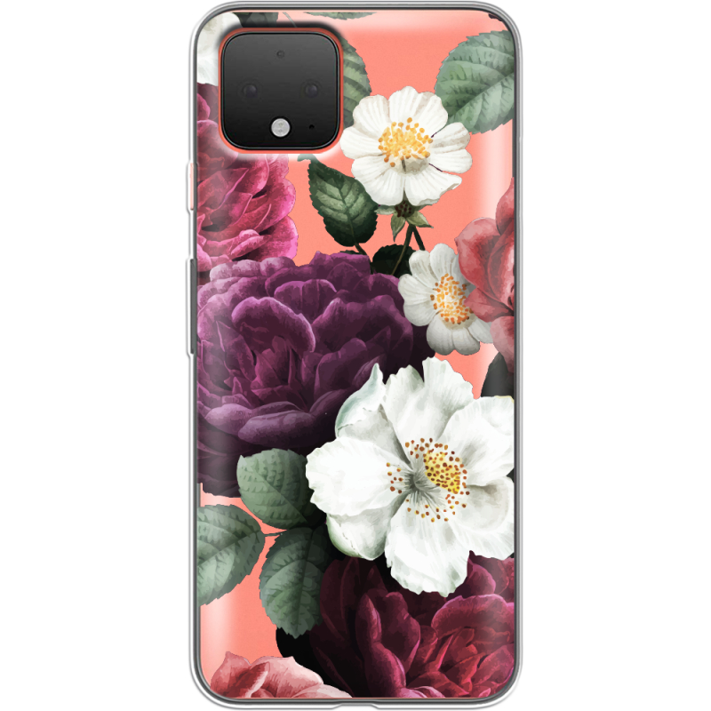 Прозрачный чехол Uprint Google Pixel 4 Floral Dark Dreams