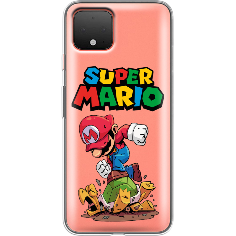 Прозрачный чехол Uprint Google Pixel 4 Super Mario