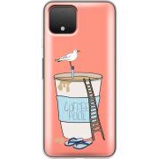Прозрачный чехол Uprint Google Pixel 4 Segull in Cofee Pool