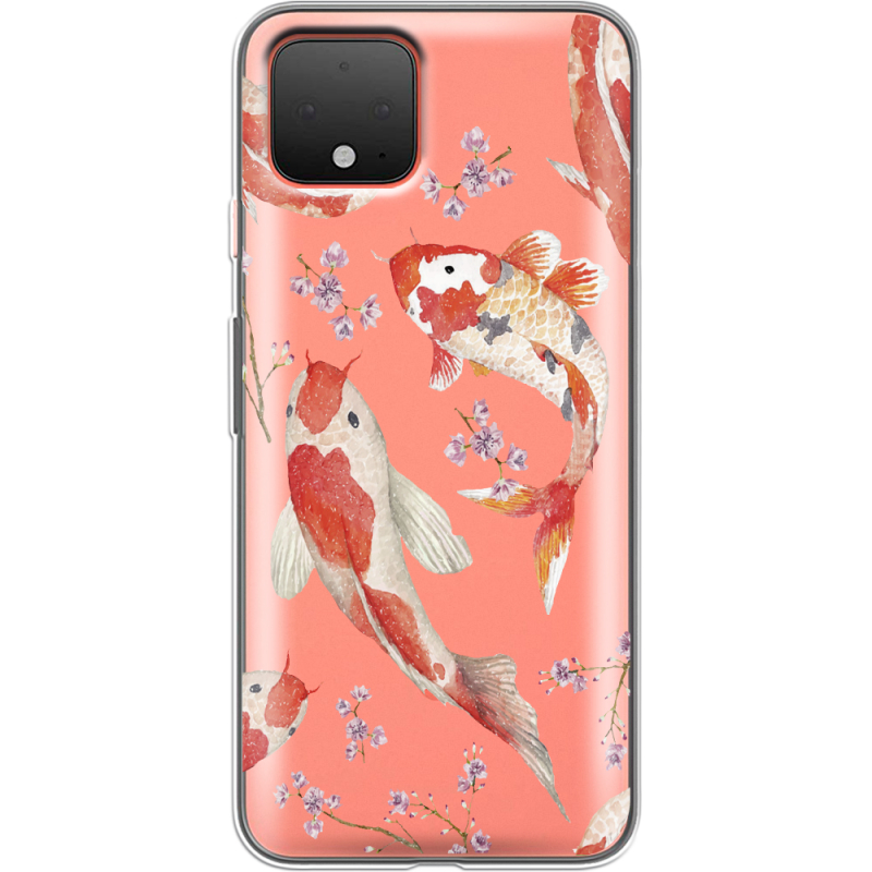 Прозрачный чехол Uprint Google Pixel 4 Japanese Koi Fish