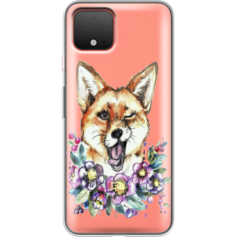 Прозрачный чехол Uprint Google Pixel 4 Winking Fox